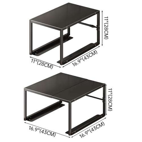 2 Tier Drawer Rack for 16.9 Deep Cabinet Orgainzer (Black)