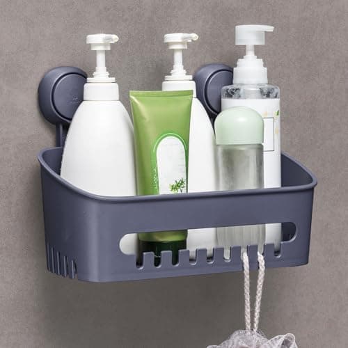 Leverloc Shower Caddy Suction Cup, Max 22lbs Holding Power, Bath Organizer, White