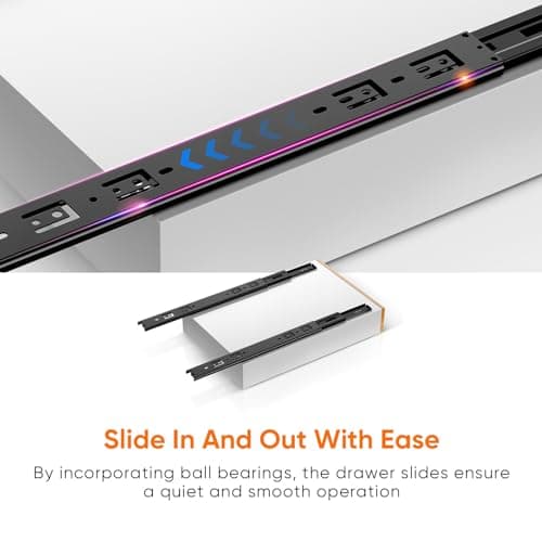 POKIPO Pull Out Drawer for Cabinet, Metal Slide Out Shelf with Adhesive Nano Film, 1 PCS Multi-Purpose Organizer for Kitchen, Pantry and Office
