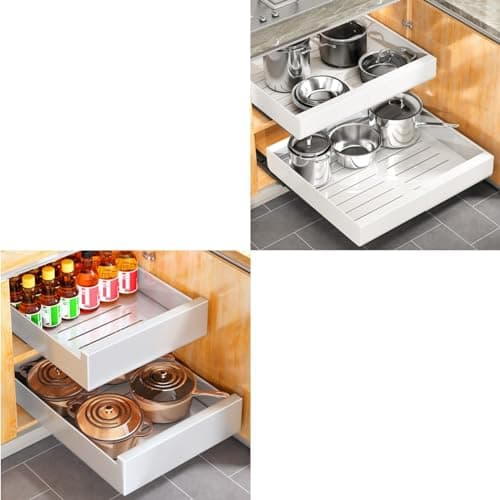 1PC Expandable Pull-Out Cabinet Organizer Bundle, 21 Deep