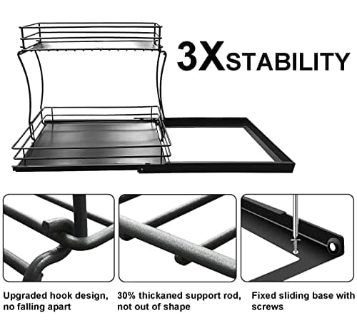 Under Sink Pull Out Cabinet Organizer with Sliding Wire Drawer