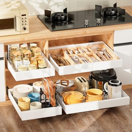 Adjustable Pullout Cabinet Organizer, 1Pack