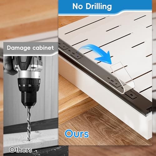 Adjustable Pullout Cabinet Organizer, 1Pack