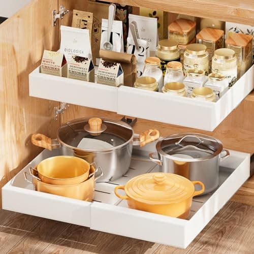 Adjustable Pullout Cabinet Organizer, 1Pack