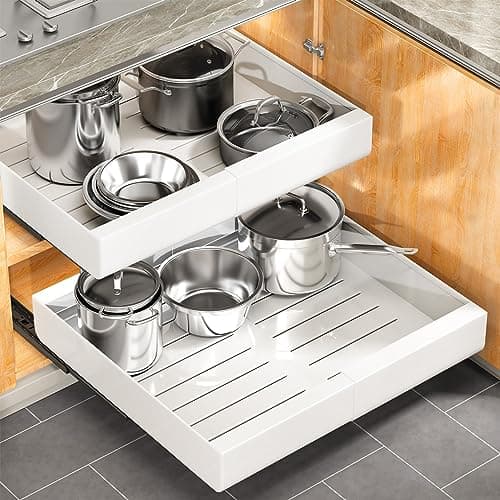 1PC Expandable Pull-Out Cabinet Organizer Bundle, 21 Deep