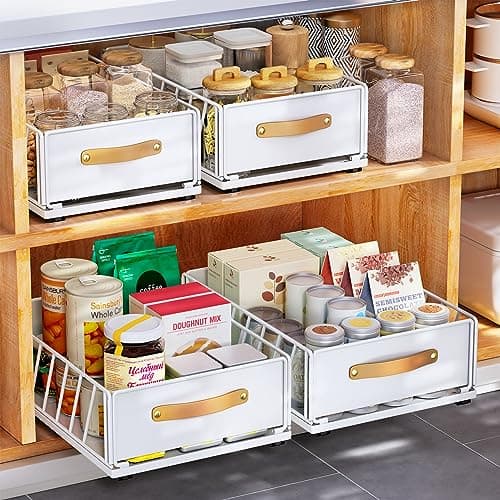 Kitstorack Cabinet Organizer Bundle with Adhesive Nano Film
