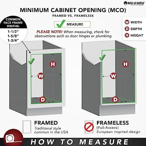 Kitchen Cabinet Pull Out Shelf and Drawer Organizer Basket, 18 x 22 In, Multiple Sizes