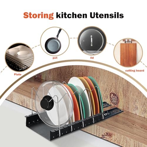 Under Cabinet Pull Out Pots and Pans Organizer (2 Pack)