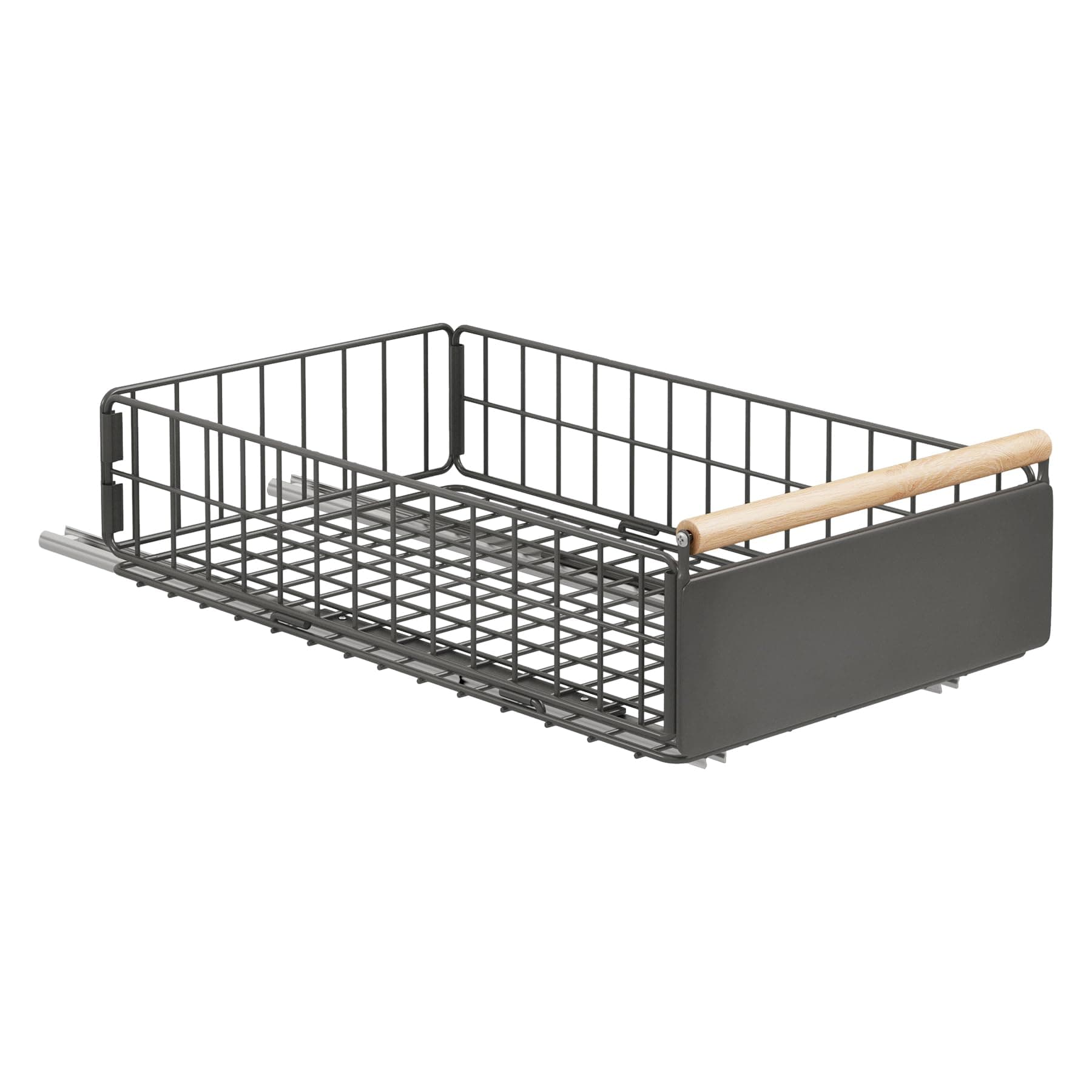 Cabinet Organizer with Slide Out Drawers and Wooden Handle for Kitchen, Pantry, Bedroom, Office