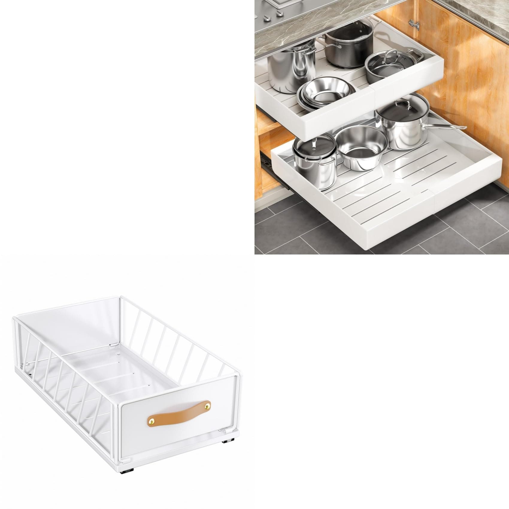 Kitstorack Cabinet Organizer Bundle with Adhesive Nano Film