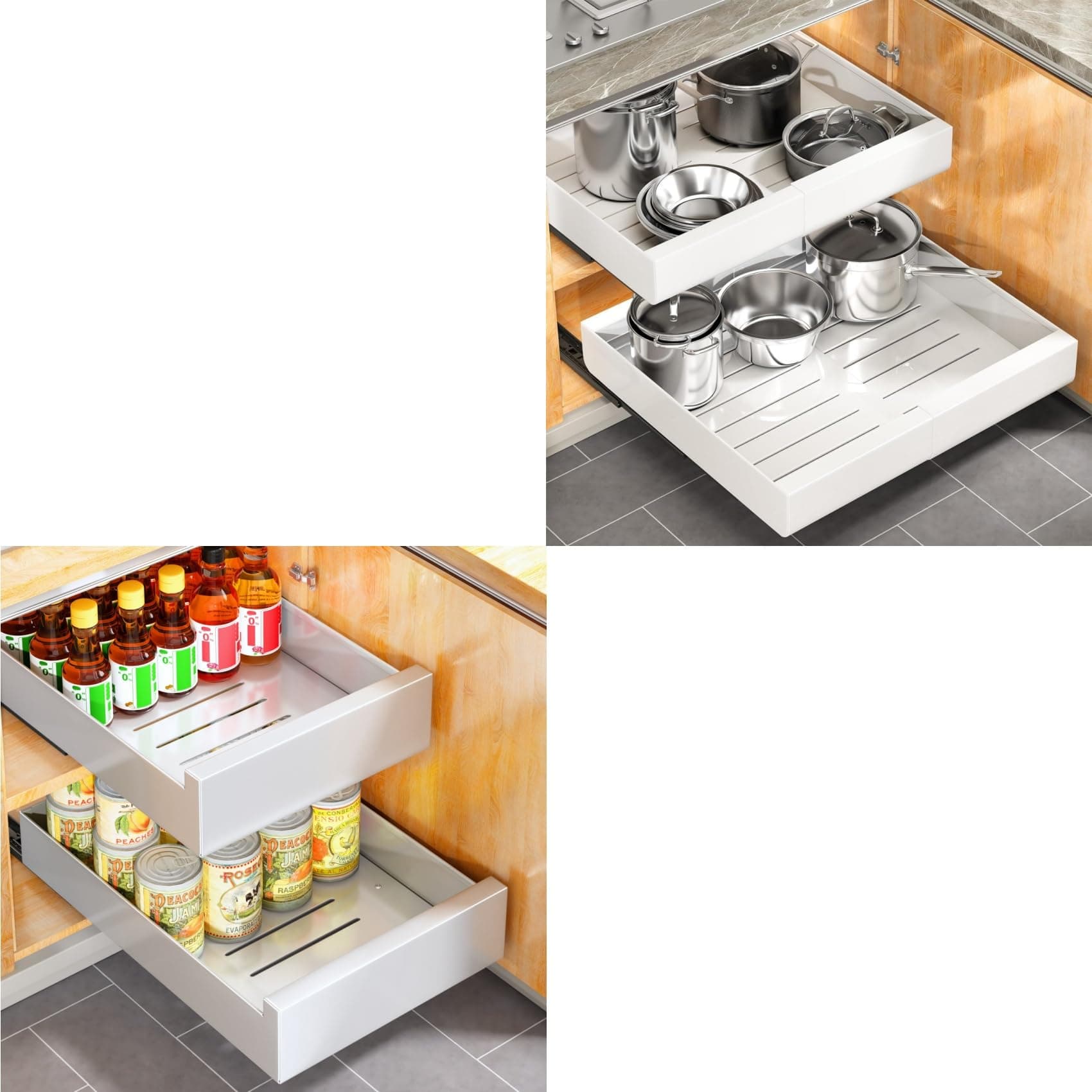 Cabinet Organizer Bundle with Adhesive Nano Film